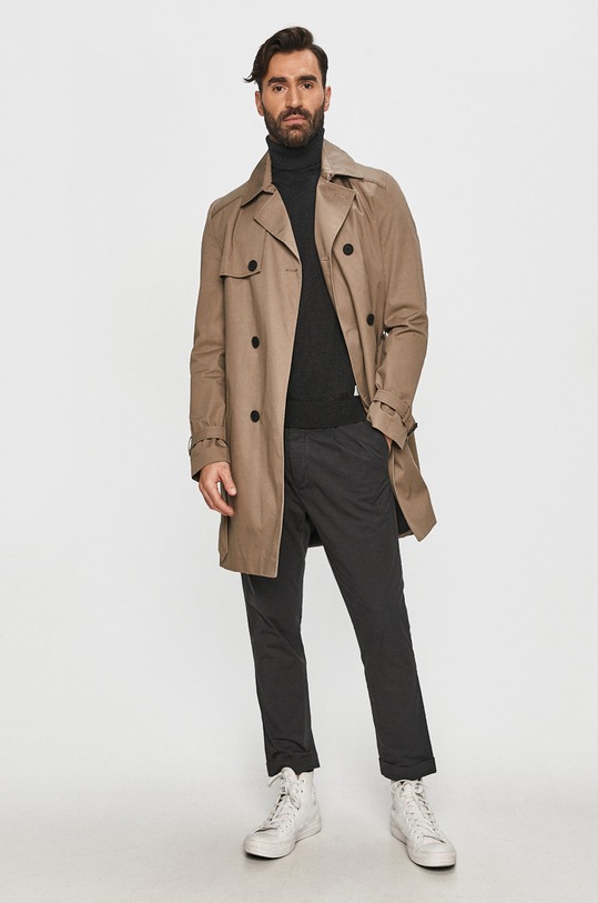 Hugo - Kabát 50435785 šedá AW20