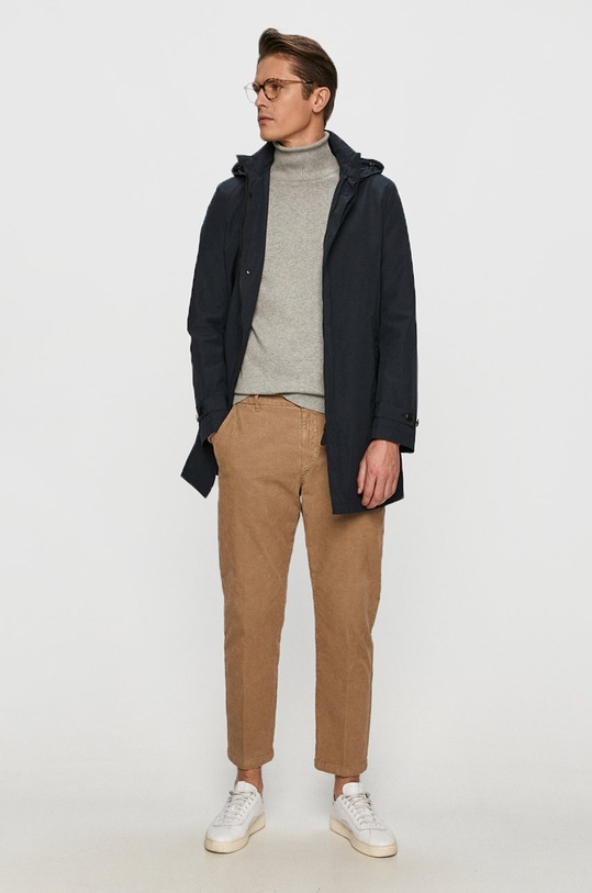 Marc O'Polo - Płaszcz 028102871030 granatowy AW20