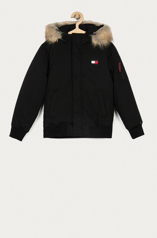 Tommy Hilfiger - Detská bunda 116-176 cm zateplené čierna KB0KB05993