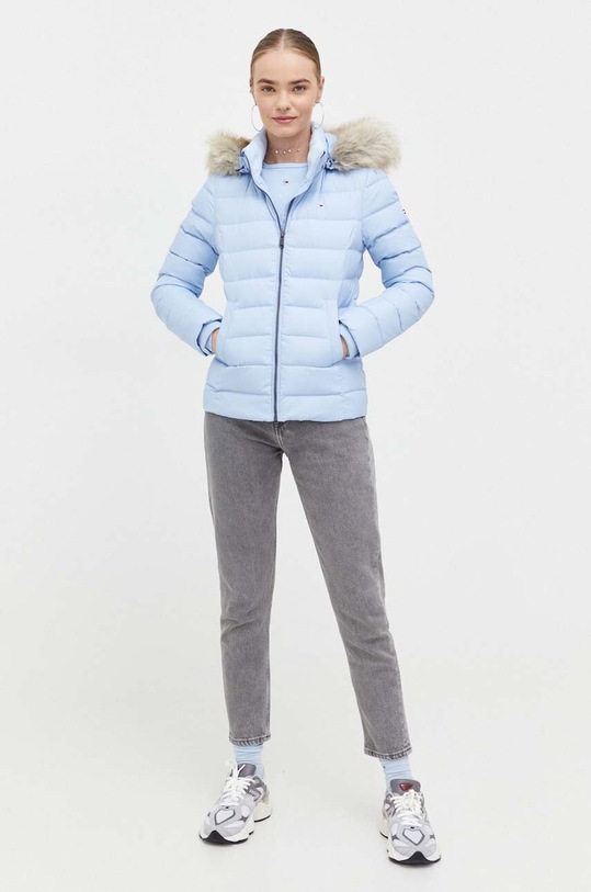 Пухова куртка Tommy Jeans DW0DW08588 блакитний AW23