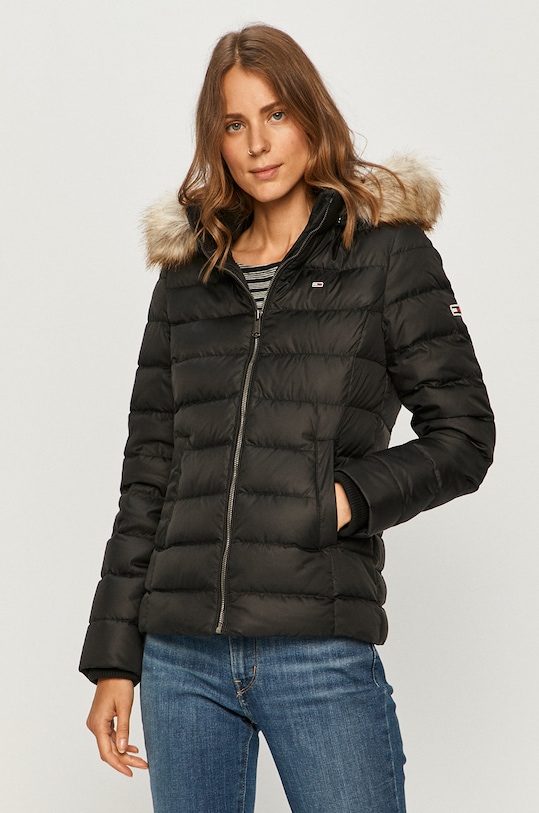 Tommy Jeans geacă de puf cu captuseala negru DW0DW08588