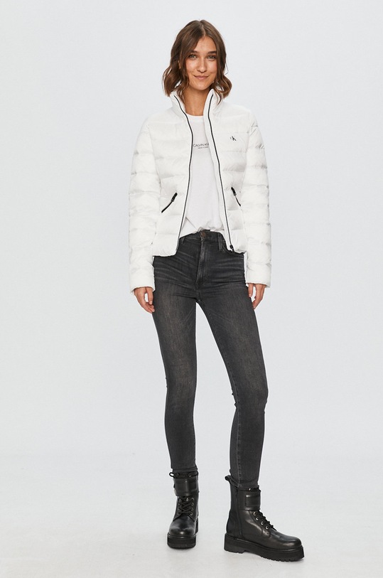 Calvin Klein Jeans - Geaca J20J214844 alb AW20