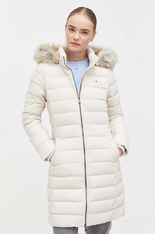 Tommy Jeans kurtka puchowa pozostałe beżowy DW0DW09060