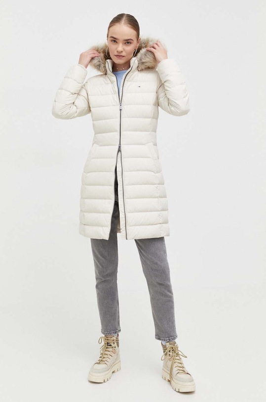 Tommy Jeans kurtka puchowa DW0DW09060 beżowy AW23
