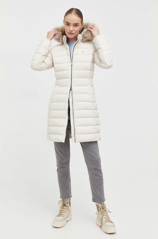 Tommy Jeans kurtka puchowa DW0DW09060 beżowy AW23