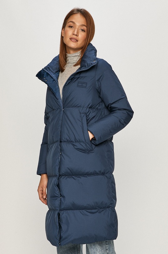 Tommy Hilfiger - Kurtka puchowa bez kaptura granatowy WW0WW28637