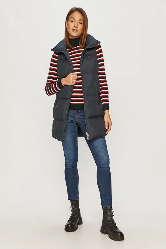 Tommy Hilfiger - Пухен елек WW0WW28657 тъмносин AW20