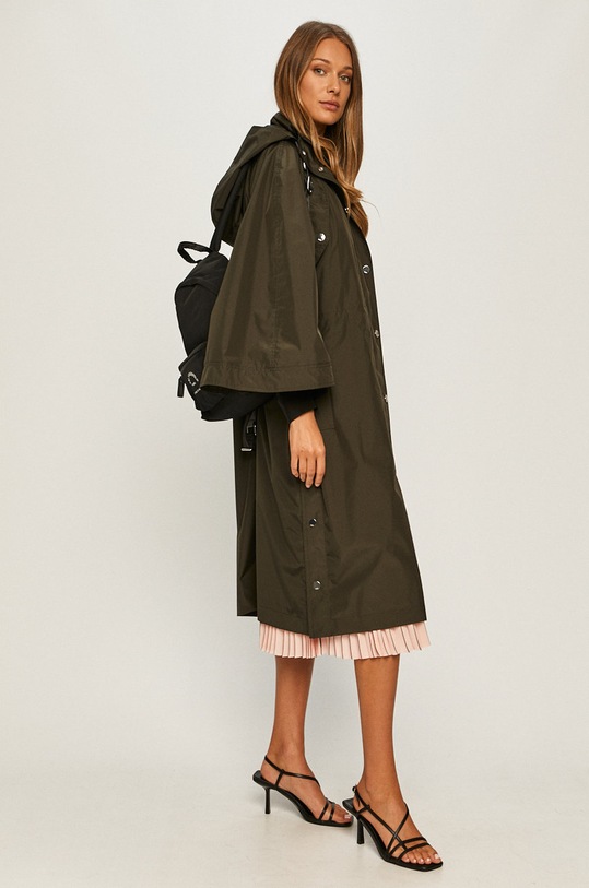 Karl Lagerfeld - Geaca de ploaie necaptusit verde 205W1502