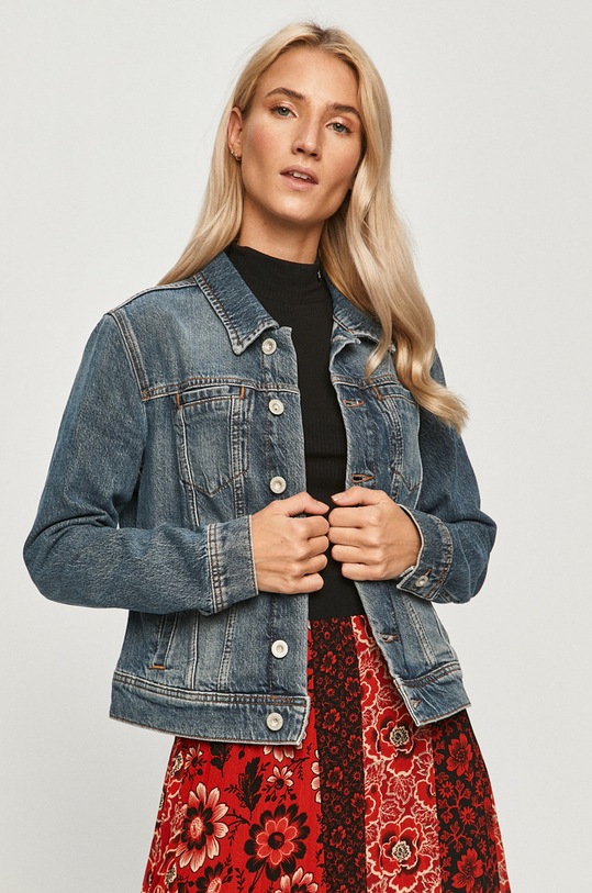 Marc O'Polo - Rifľová bunda bez kapucne modrá 007921925043