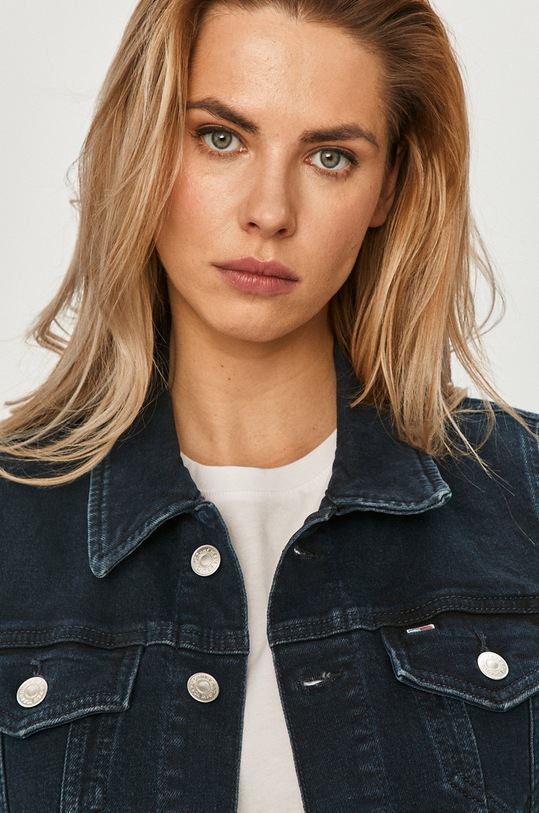 Tommy Jeans - Kurtka jeansowa DW0DW09059 granatowy DW0DW09059