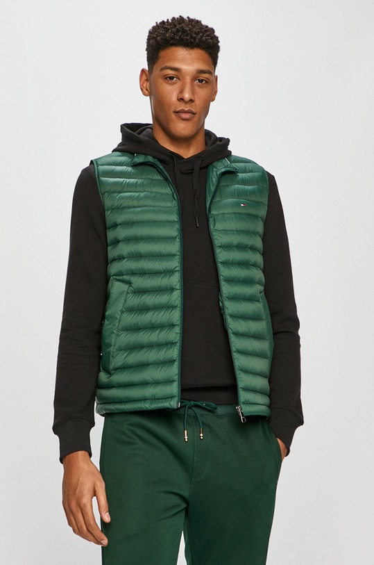 Tommy Hilfiger - Bezrękawnik puchowy MW0MW14607 zielony AW20