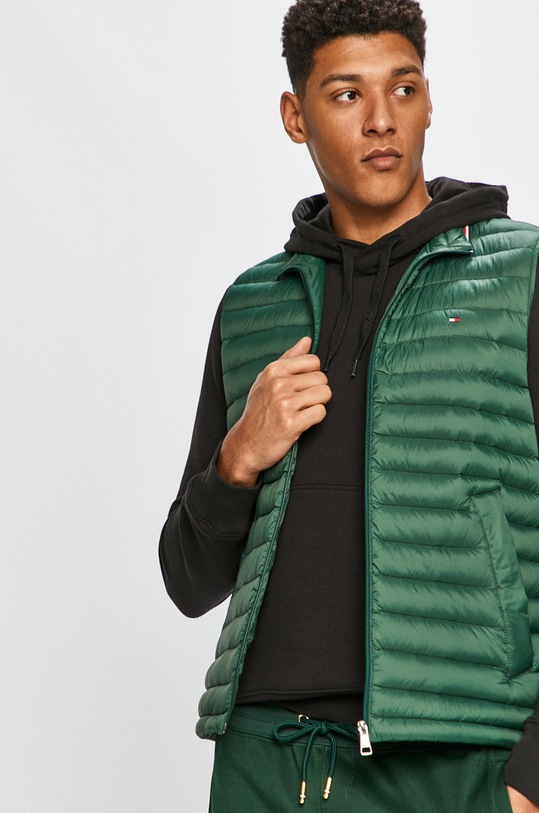 Tommy Hilfiger - Bezrękawnik puchowy MW0MW14607 zielony