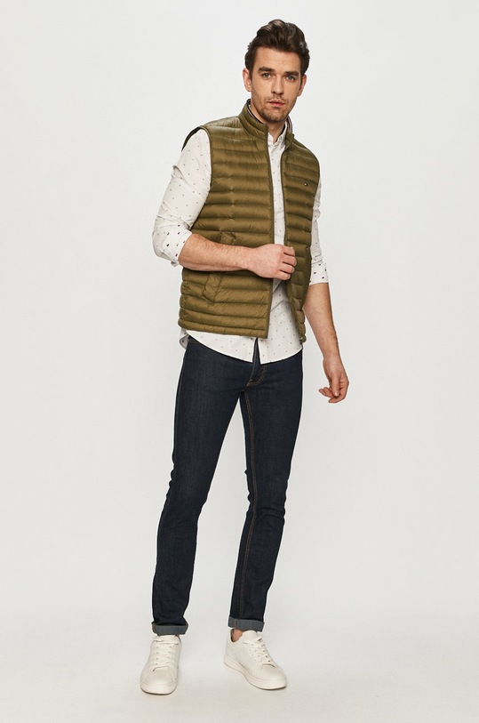 Tommy Hilfiger - Bezrękawnik puchowy MW0MW14607 zielony AW20