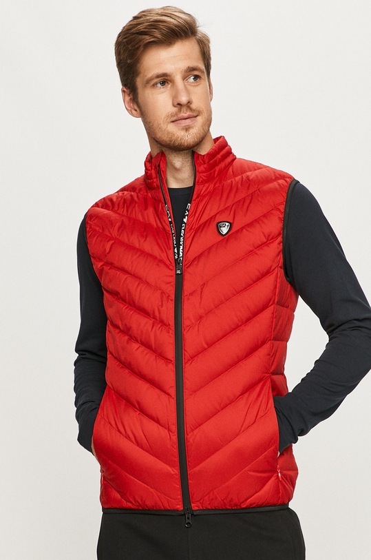 EA7 Emporio Armani Bezrękawnik puchowy 8NPQ03.PNE1Z bez kaptura czerwony 8NPQ03.PNE1Z