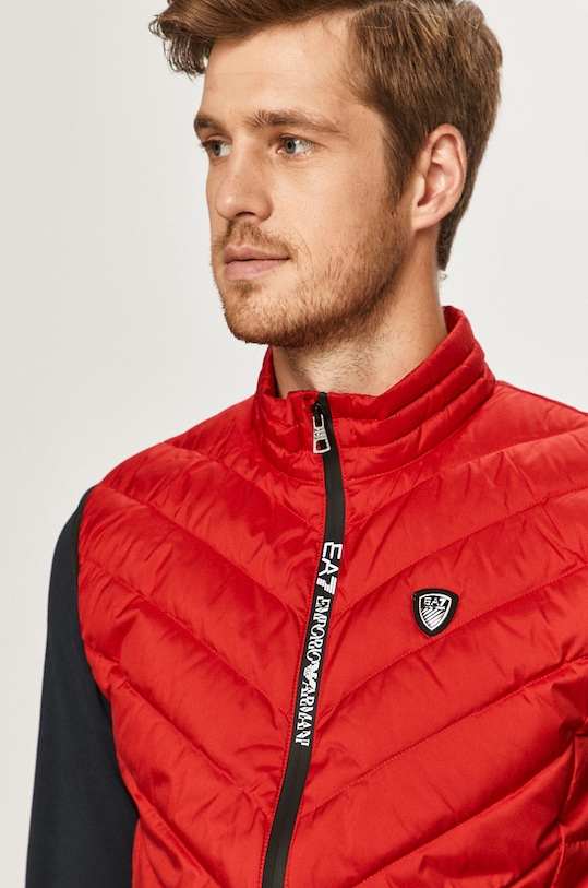 Péřová vesta EA7 Emporio Armani červená 8NPQ03.PNE1Z