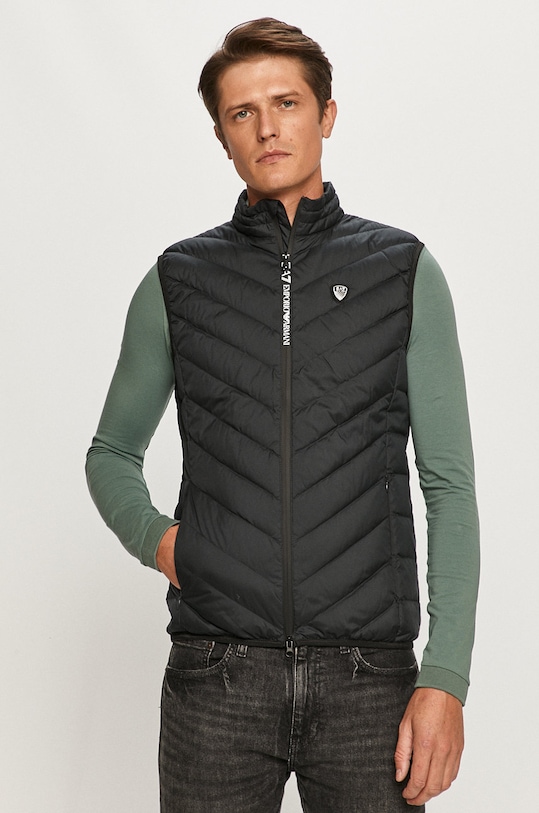 Páperová vesta EA7 Emporio Armani zateplené tmavomodrá 8NPQ03.PNE1Z