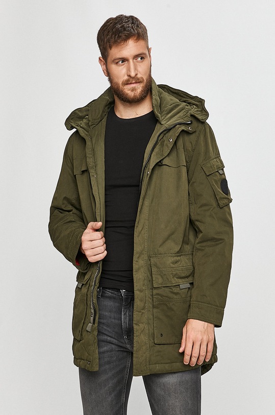 Pepe Jeans - Parka Byron zielony PM402295