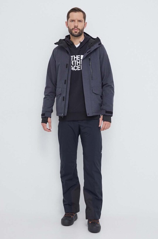 Quiksilver geaca Mission Solid EQYTJ03266 gri AW23