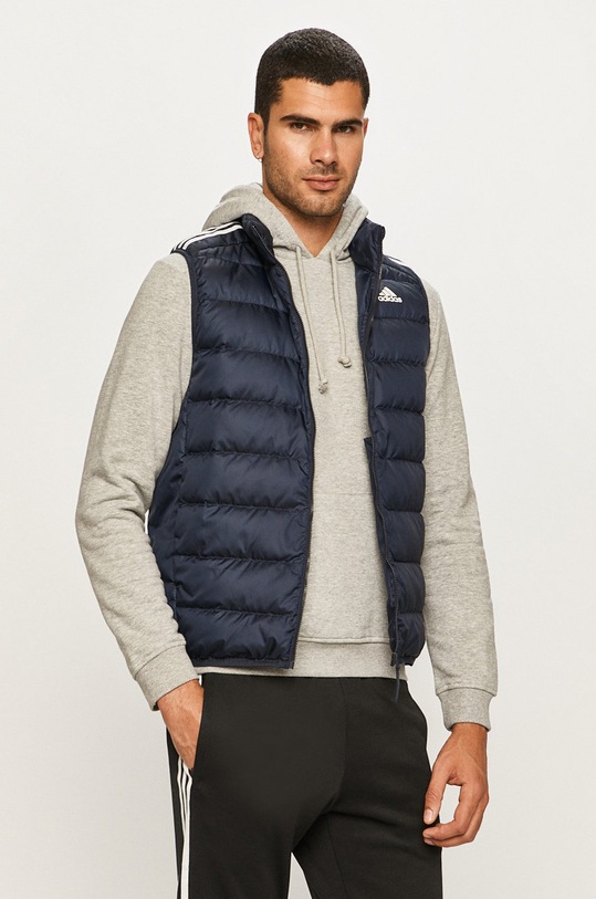 adidas Performance - Bezrękawnik puchowy GH4584 bez kaptura granatowy GH4584