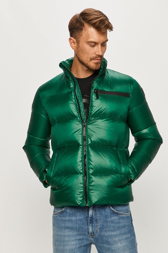 Trussardi Jeans - Kurtka puchowa bez kaptura zielony 52S00462.1T004447