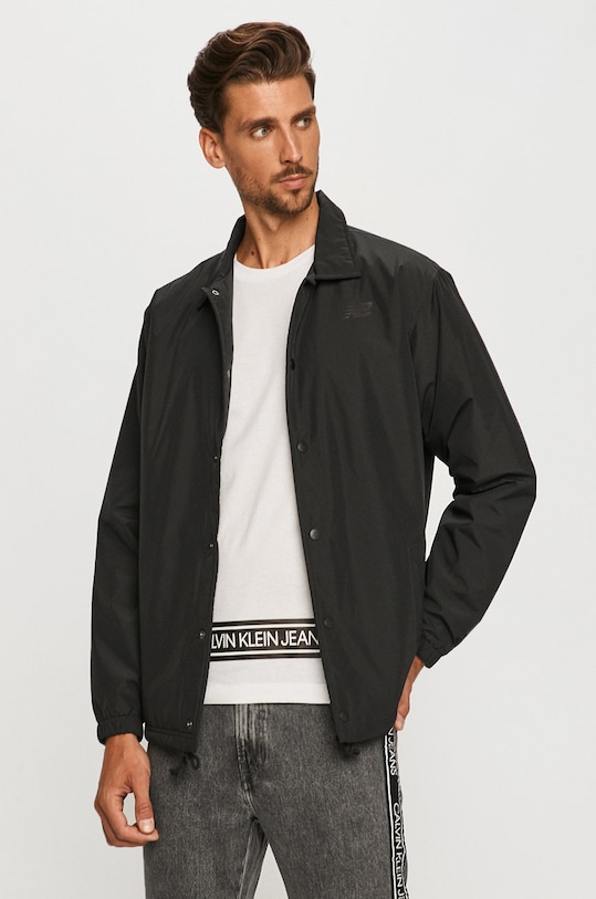 New Balance - Kurtka MJ93908BK bez kaptura czarny MJ93908BK