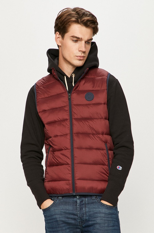 Jack & Jones - Vesta zateplené burgundské 12173754