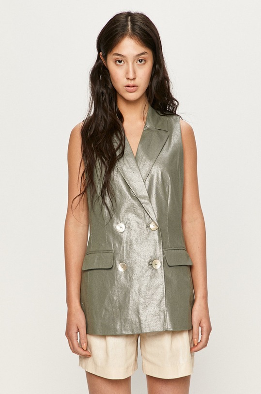 Vero Moda - Kamizelka tkanina turkusowy 10230045