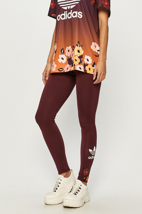 adidas Originals - Colanti GC6840 tricotaj burgundia GC6840