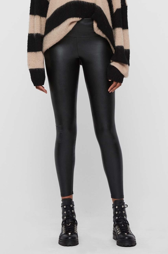 AllSaints - Legginsy CORA LEGGINGS dzianina czarny WL166P