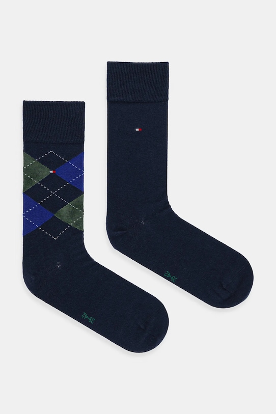Ponožky Tommy Hilfiger 2-pack dlouhé ponožky modrá 100001495