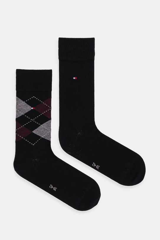 Ponožky Tommy Hilfiger 2-pack dlouhé ponožky černá 100001495
