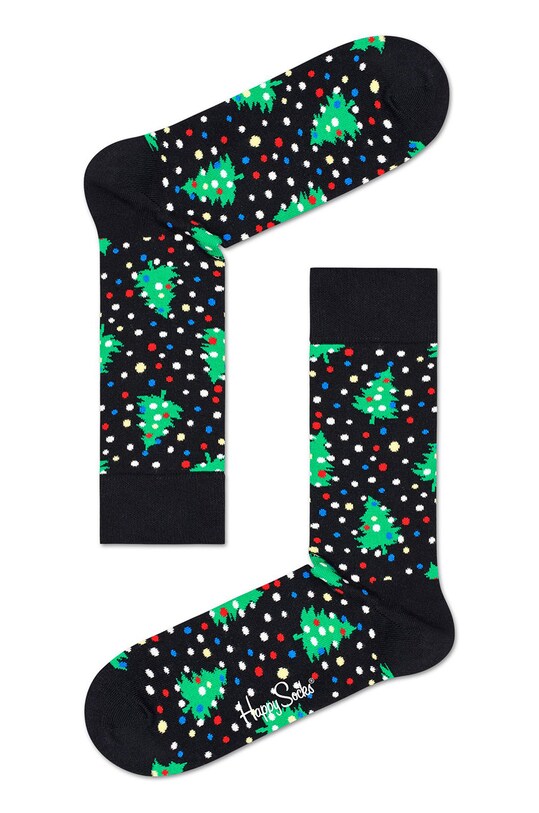 Happy Socks - Skarpetki Christmas Night skarpetki długie czarny CHN01.9300.M