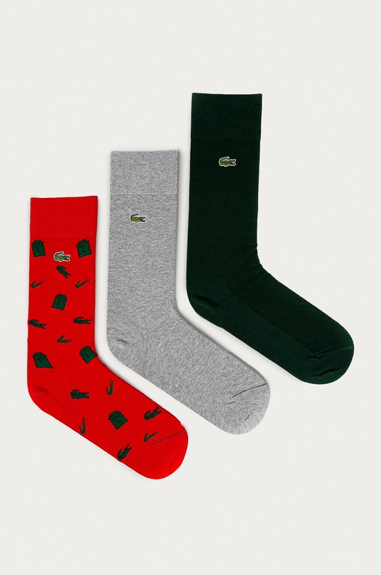 Lacoste - Ponožky (3-pak) dlhé ponožky sivá RA2447