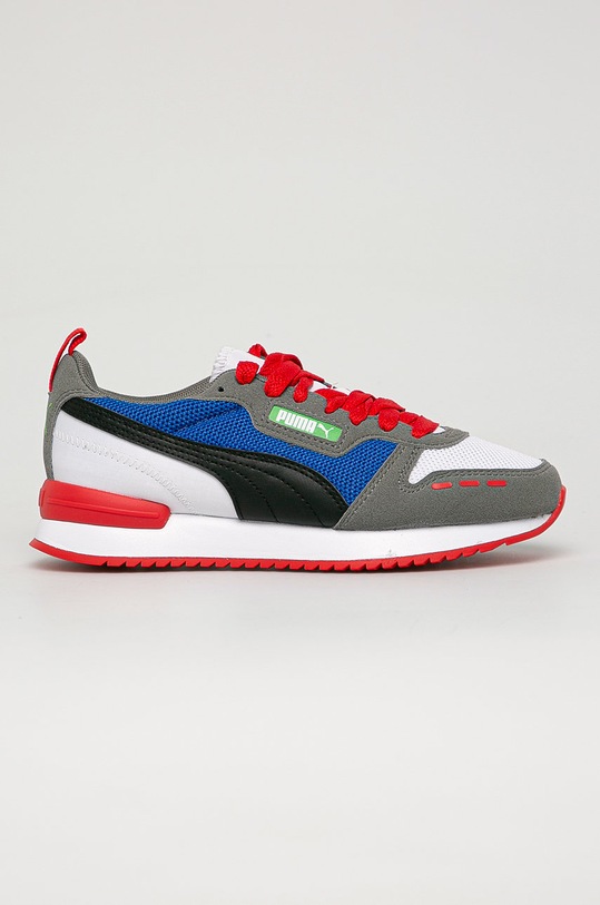 Puma - Dětské boty R78 Jr 373616 imitace kůže šedá 373616