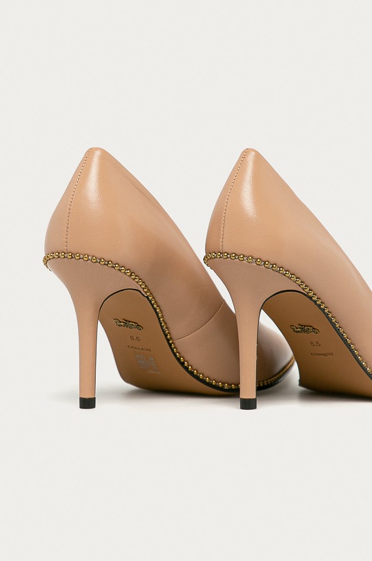 Obuwie Coach - Szpilki skórzane Waverly G3935 beżowy