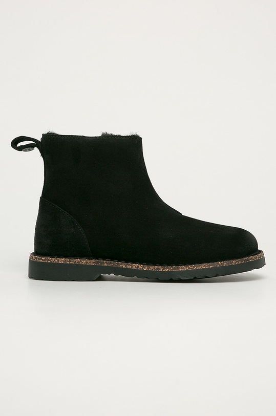 Birkenstock - Kožené členkové topánky Melrose Shearling semišová koža čierna 1017294.Birkenstock