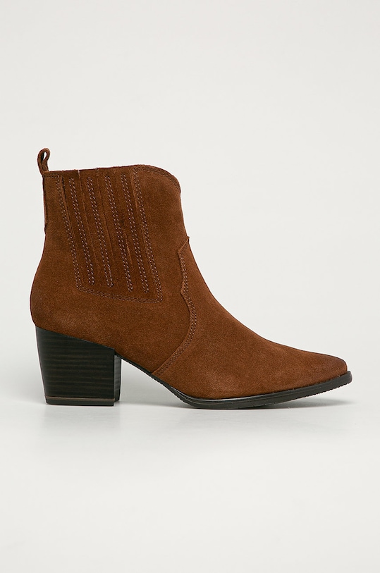 Marco Tozzi - Cizme de cowboy din piele intoarsa 5-8 cm maro 2.2.25029.25.310
