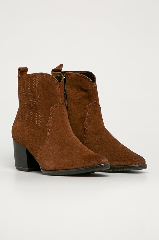 Marco Tozzi - Cizme de cowboy din piele intoarsa 2.2.25029.25.310 maro AW20