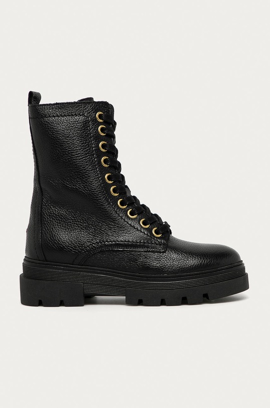 Tommy Hilfiger - Bocanci de piele cu snur negru FW0FW05185BDS