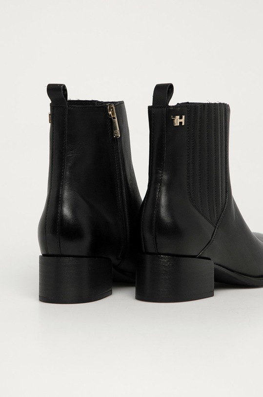 Boty Tommy Hilfiger - Kožené kotníkové boty FW0FW05173BDS černá