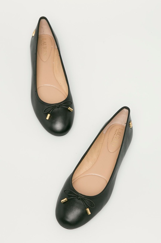 Lauren Ralph Lauren - Baleriny skórzane Jayna 802806870008 czarny