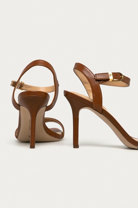 Obuća Lauren Ralph Lauren - Kožne sandale 802813904002 smeđa