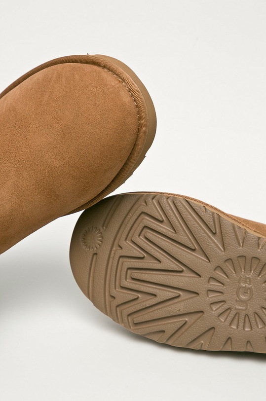 UGG - Semišové snehule Mini Bailey Button Blink hnedá 1016554.CTGL