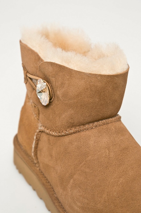 UGG - Semišové snehule Mini Bailey Button Blink 1016554.CTGL hnedá