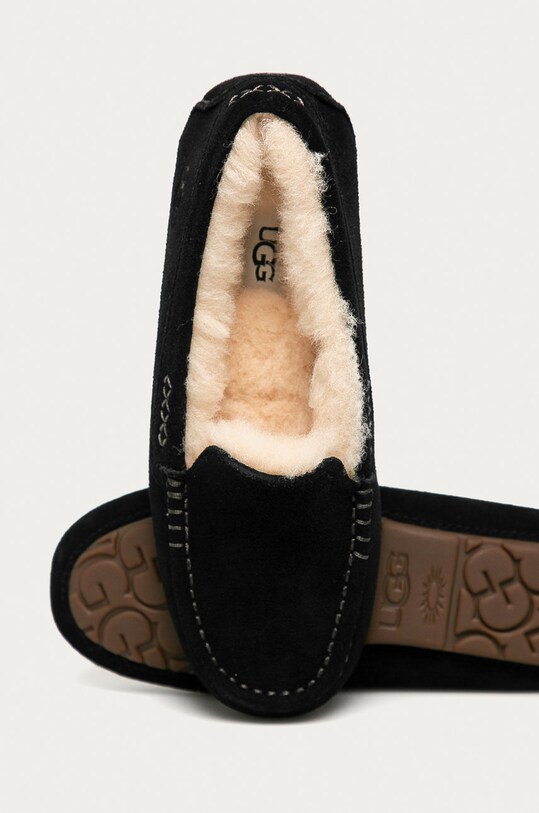 UGG - Шкіряні тапочки Ansley чорний 1106878.BLK