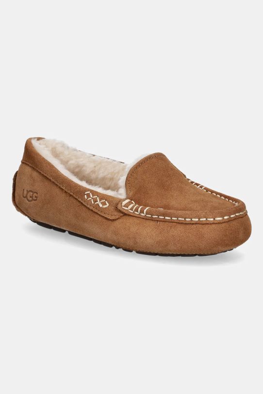 UGG - Kapcie zamszowe Ansley brązowy 1106878.CHE