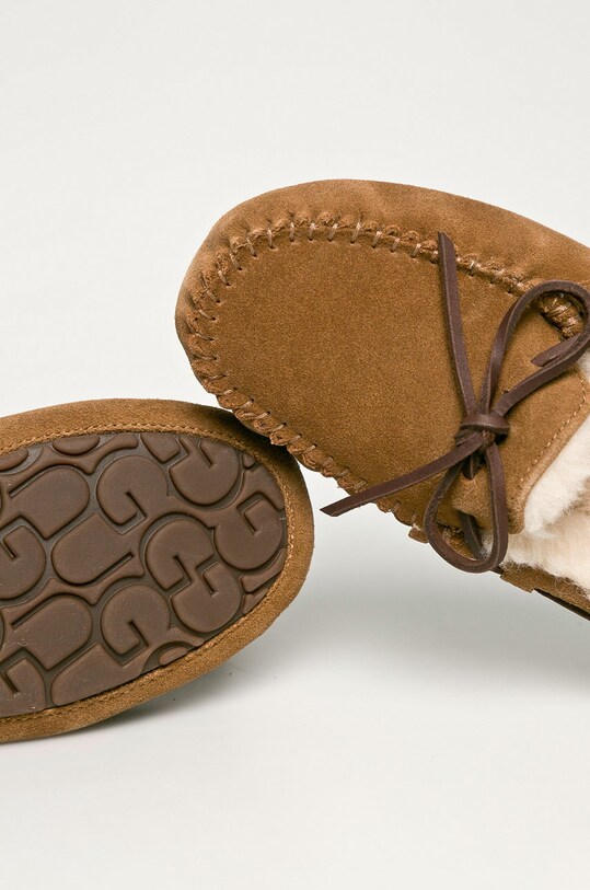 UGG papuci din piele întoarsă Dakota maro 1107949.CHE