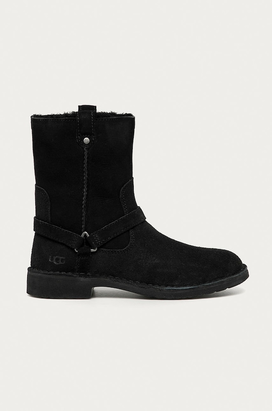UGG - Botki zamszowe Aveline płaski czarny 1112469.BLK