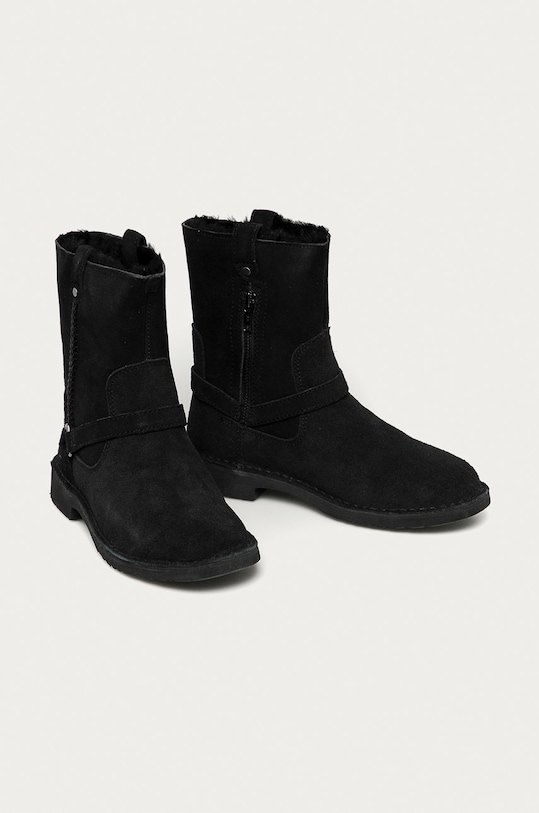 UGG - Botki zamszowe Aveline 1112469.BLK czarny AW20