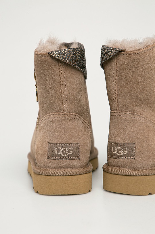 Încălțăminte UGG - Cizme de zapada din piele intoarsa Classic Caviar Mini 1112498.CRBO bej